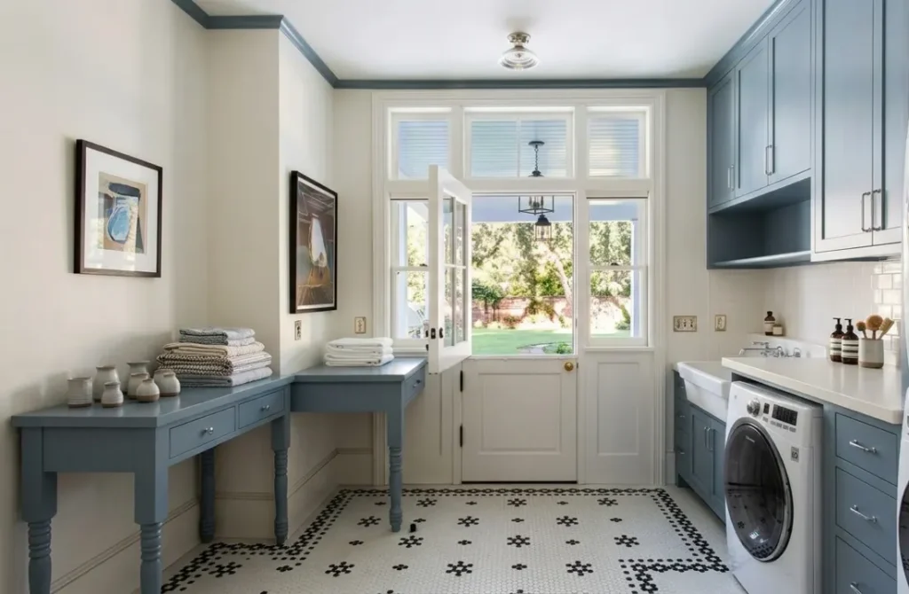 french door for laundry room