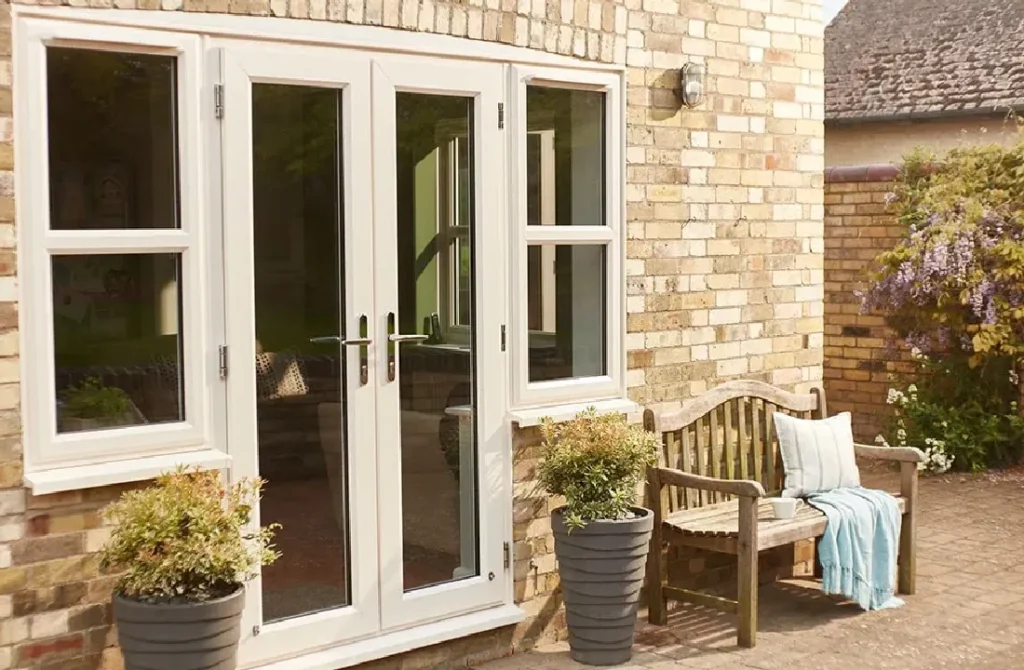 french door with side windows